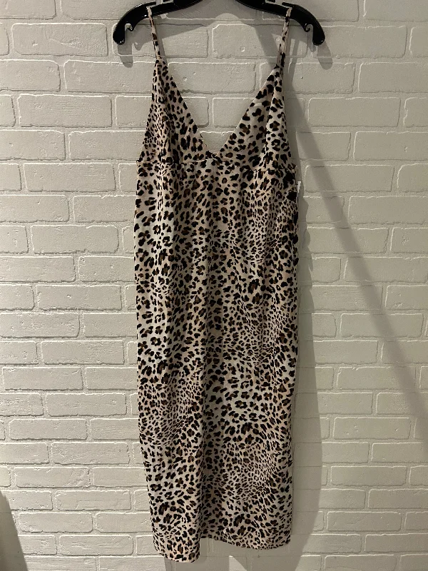 Dress Casual Midi By Lumiere In Animal Print, Size: M