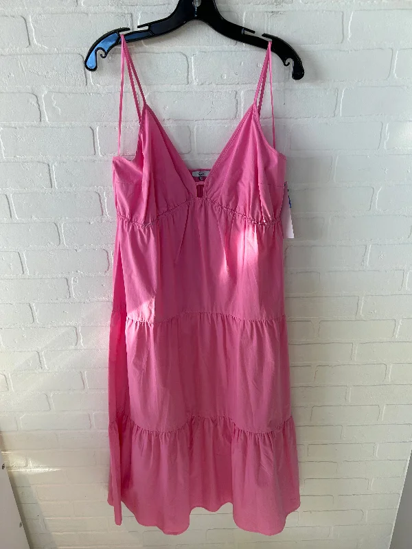 Dress Casual Midi By Rails In Pink, Size: Xl