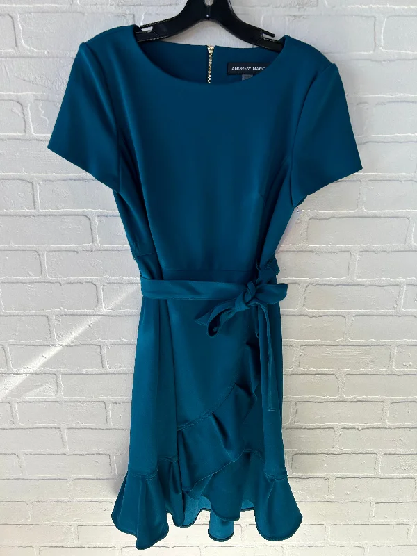 Dress Work By Andrew Marc In Blue, Size: M