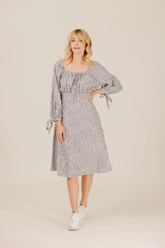 Mi Moso Gabrielle Dress - Blue Stripe