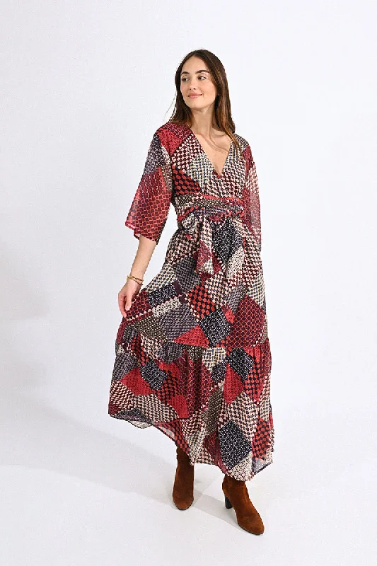 Molly Bracken Long Dress - Rust Paige