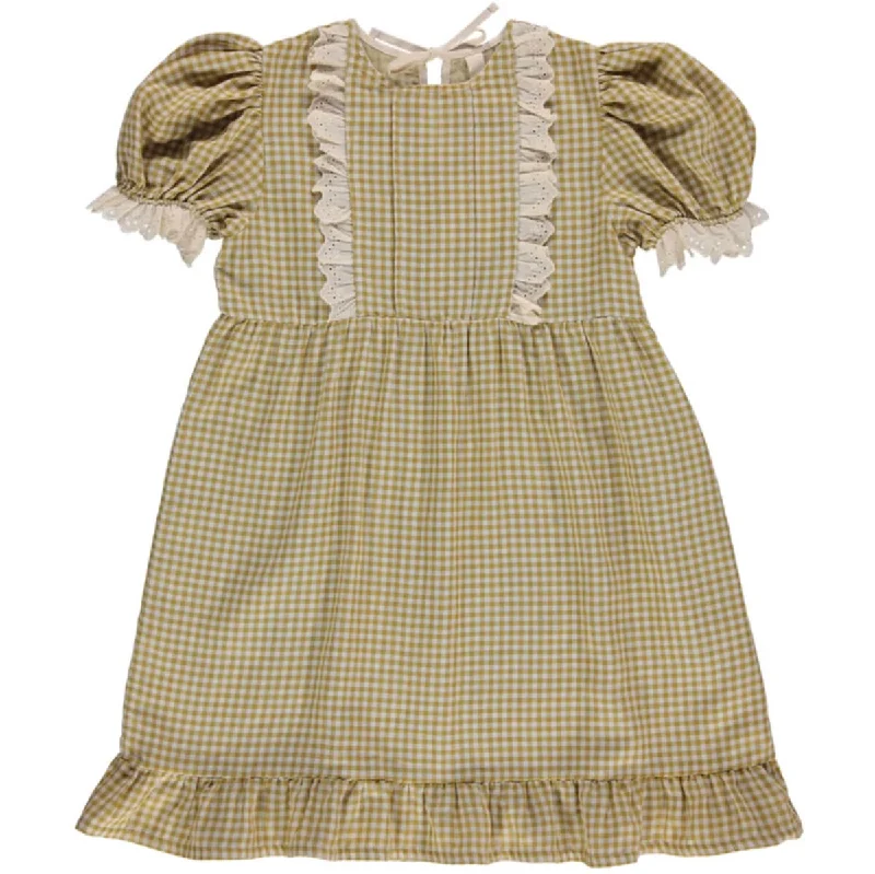 Oda Dress in Mustard Vichy by Liilu - Last One In Stock - 2 Years