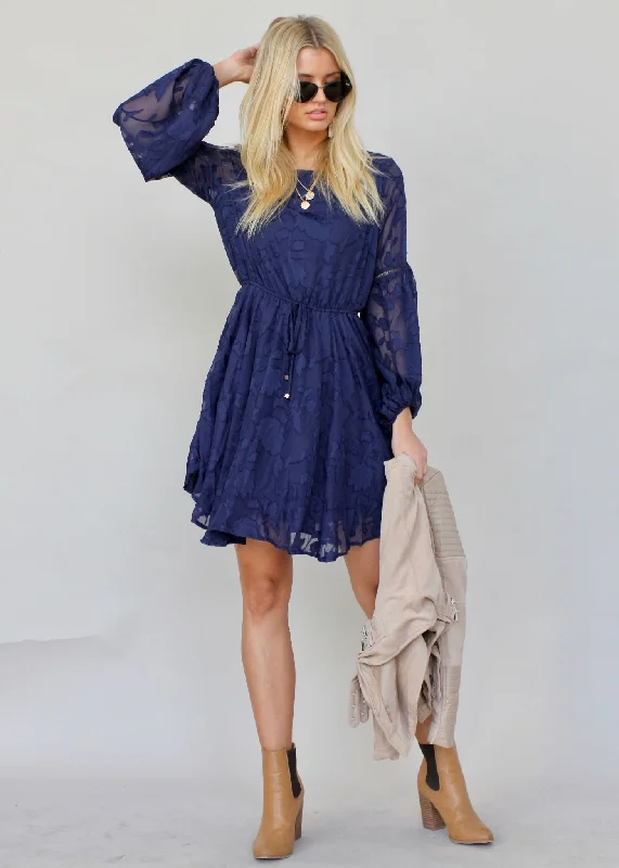 Rosita Swing Dress - Navy