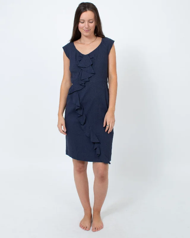 Ruffle Detail Sheath Dress