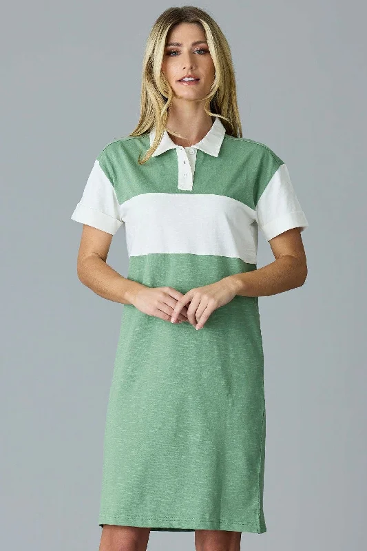 Rugby Dress Hedge Green