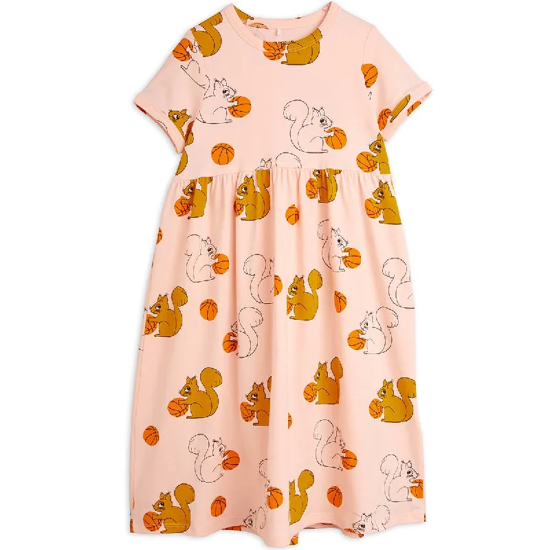 Squirrels Dress in Pink by Mini Rodini