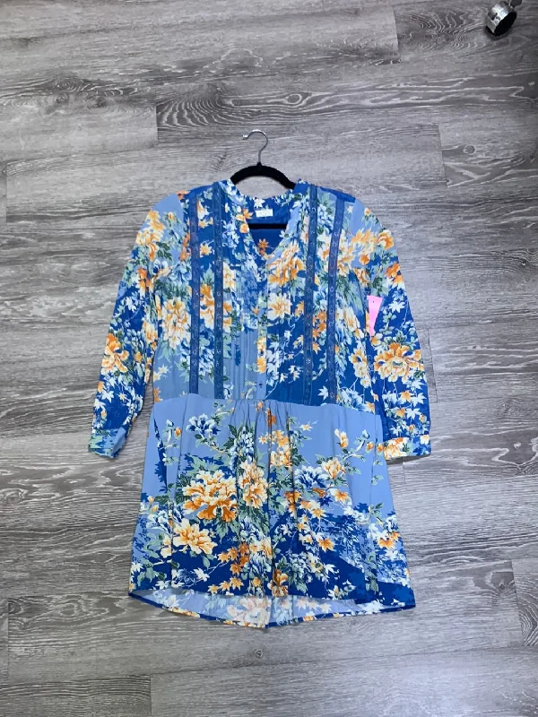 Akris Tiny Floral Button Up Top Dress - small