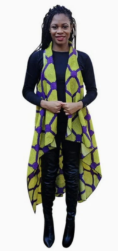 Adora African Print Ankara Shawl Vest - DPPS3775