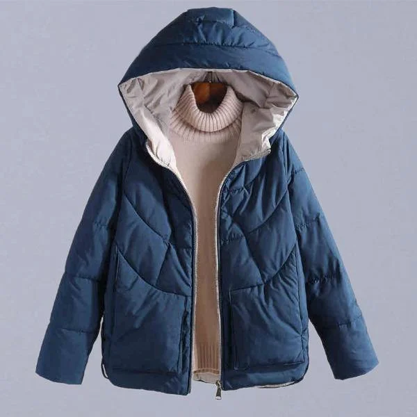 New Fashion Hooded Casual Cotton Parka Female Outerwear Coats