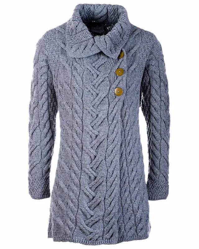 Aran Supersoft Merino Wool Long Cardigan