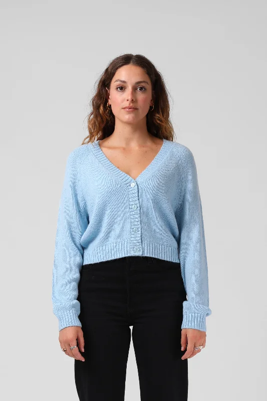 Cropped Cardigan - Sky Blue