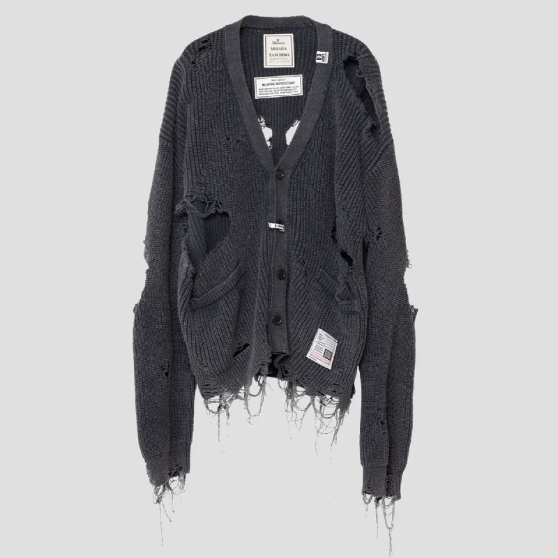 BLEACHED KNIT CARDIGAN