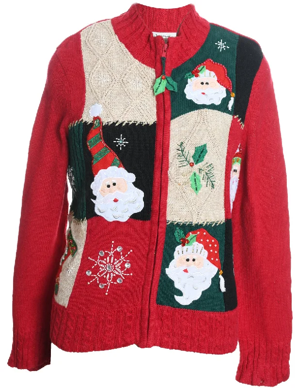 Santa Claus Christmas Cardigan - M