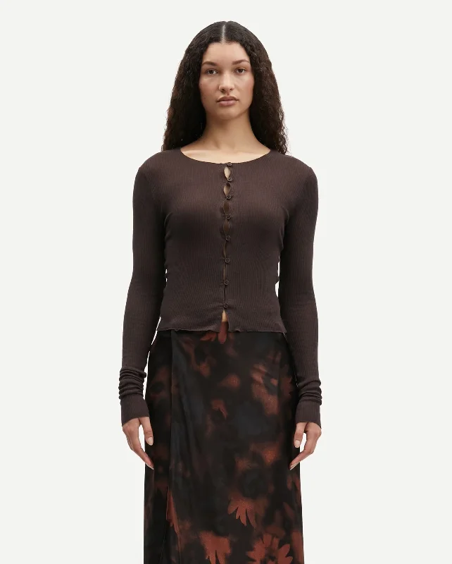 SASONNET CARDIGAN 15338 / CHOCOLATE TORTE